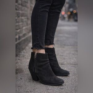 All Saints Jonas Nubuck Ankle Boots Size EU 38 (US 8) In Black